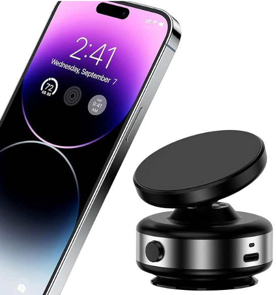 2 SOPORTES DE CELULAR MAGNÉTICO AJUSTABLE Y GIRATORIO 360° PARA AUTOMÓVIL