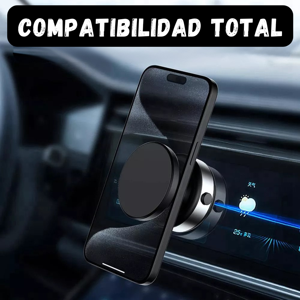 2 SOPORTES DE CELULAR MAGNÉTICO AJUSTABLE Y GIRATORIO 360° PARA AUTOMÓVIL