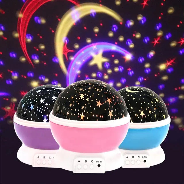 LAMPARA ESTELAR GIRATORIA – LUCES MÁGICAS Y PROYECCIÓN DE ESTRELLAS
