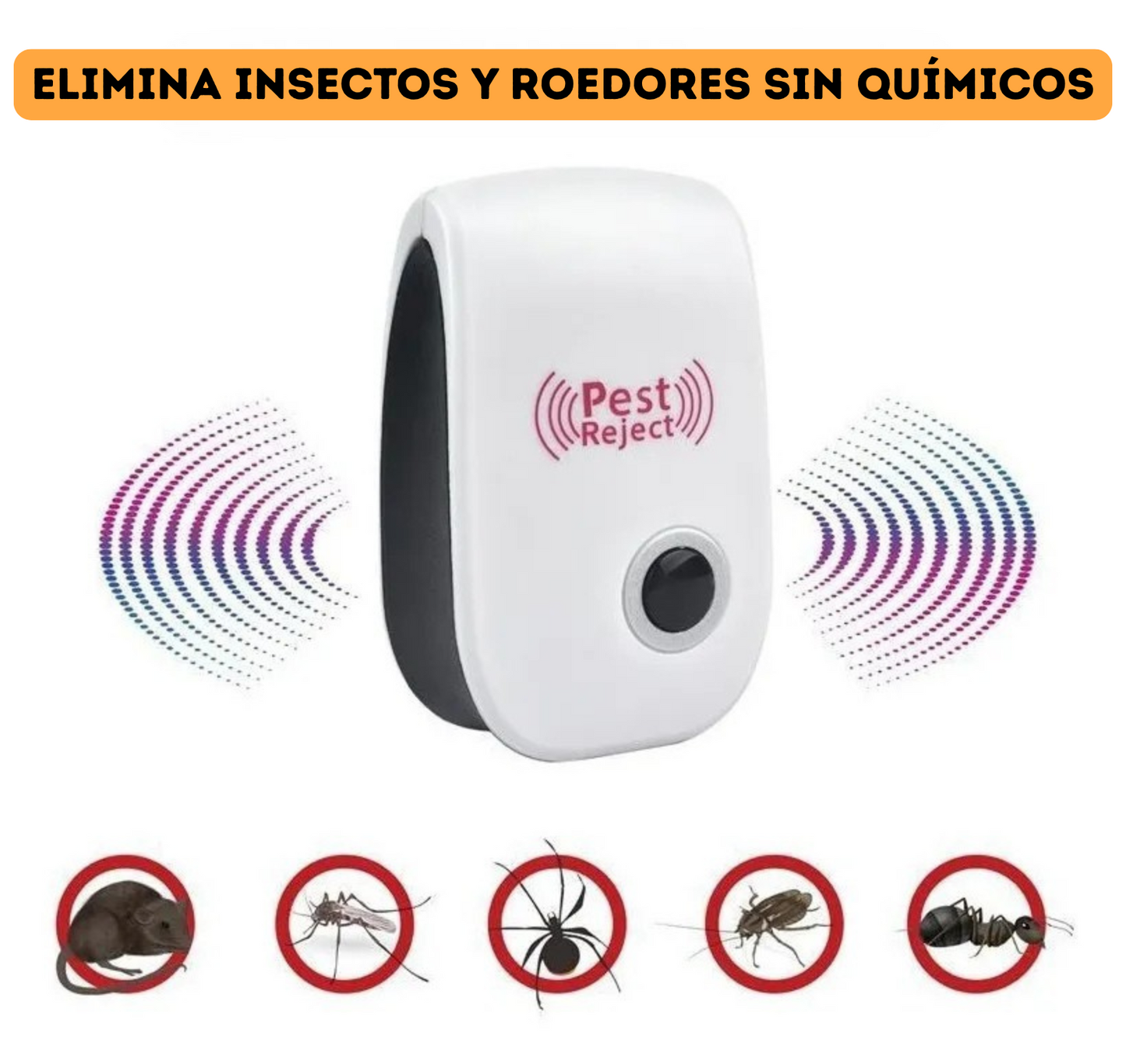 2 REPELENTES ULTRASÓNICOS EXTERMINADOR DE PLAGAS ELÉCTRICO