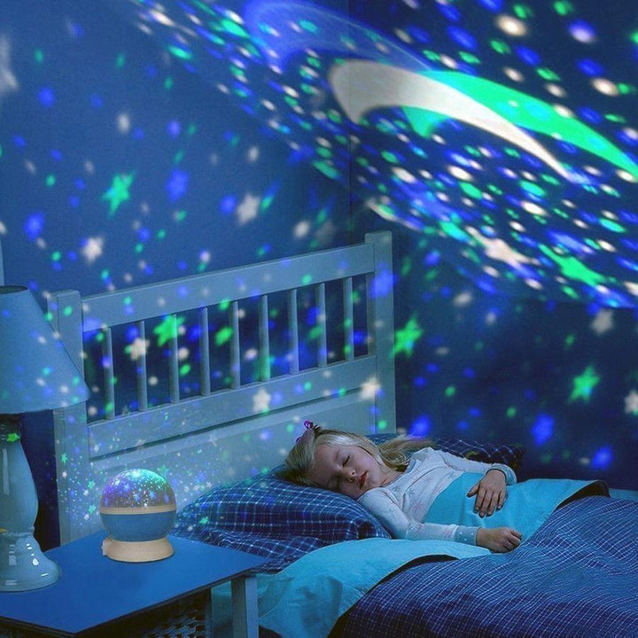 LAMPARA ESTELAR GIRATORIA – LUCES MÁGICAS Y PROYECCIÓN DE ESTRELLAS